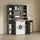 livinity® Waschmaschinenschrank Paolina 93,6 x 88,2 cm Anthrazit/Goldkraft Eiche