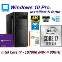 KOMPLETT PC Büro Computer Intel I7 10700K 32GB DDR4 1TB SSD WINDOWS 10 OFFICE 04