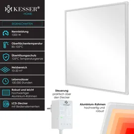 Kesser Infrarotheizung Mit Thermostat Infrarot Wandheizung Elektroheizung IP44