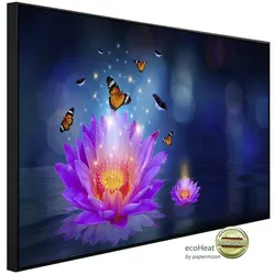 papermoon Infrarotheizung »EcoHeat - Blume mit Schmetterlingen«, Matt-Effekt - bunt