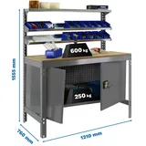 Simonrack Metallspind Bt1 Grau Holz 842x1210x610 Mm