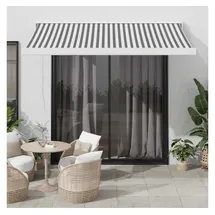 vidaXL Markise Einziehbar Anthrazit und Weiß 3x2,5 m Stoff & Aluminium