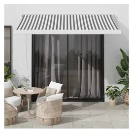 vidaXL Markise Einziehbar Anthrazit und Weiß 3x2,5 m Stoff & Aluminium