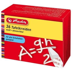 Herlitz Malkreide 36 Herlitz Tafelkreiden / quadratisch / Farbe: weiß