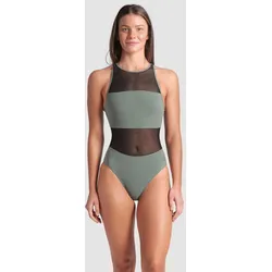 Badeanzug Damen arena Mesh Panels Vent-Back - Sage - 34