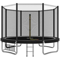 JUMMICO Trampolin Outdoor Ø 183/228/305/366/427 cm, GS-Zertifizierung Gartentrampolin für Kinder mit Leiter und Seitentasche