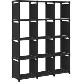 vidaXL Würfelregal 12 Fächer 103 x 30 x 141 cm Schwarz