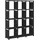 vidaXL Würfelregal 12 Fächer 103 x 30 x 141 cm Schwarz