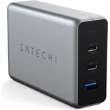 Satechi Travel GaN (100 W, 3 Ports), USB Ladegerät, Grau
