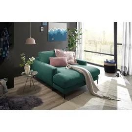 KAWOLA Relaxsessel CARA Feincord 132 x 84 x 170 cm Grün mit Kissen
