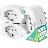 Meross Italienische Smart-Steckdose, WLAN-Steckdose mit Verbrauchsüberwachung, intelligente Steckdose 16 A, Timer-Funktion, kompatibel mit Alexa, Google Home und SmartThings, Sprach- und