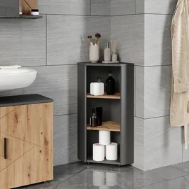 Vicco Eckmidischrank Irma 33 x 81 cm Anthrazit/Goldkraft Eiche