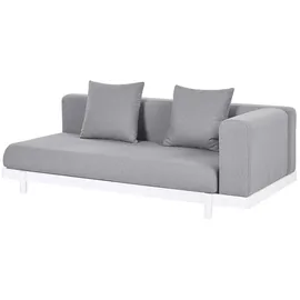 Beliani 5-Sitzer Loungeset 4-teilig grau/weiß