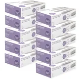 TouchGuard Einweg-Vinylhandschuhe aus Klarem Vinyl, Puderfrei, Schachtel mit 10*100 Stück, Größe M