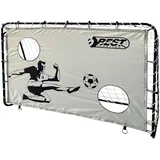 Best Sporting Fußballtor + Torwand 2 Schusslöcher grau), 11061 schwarz|grau ONE SIZE