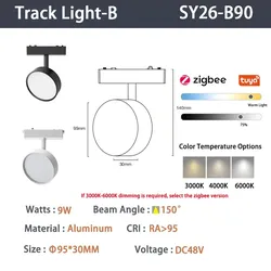 6-mm-Streifen – Smart Zigbee andere Lichter 9W Typ B Schwarz