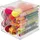 Deflecto Organisationsbox Cube, 4 Fächer, glasklar