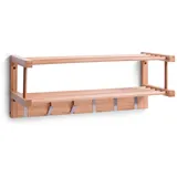 Zeller Wandgarderobe Bambus 60 x 24 x 24 cm Braun