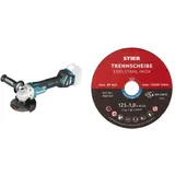 Makita DGA511Z Solo + Edelstahl-Trennscheibe 125 x 1,0 x 22,23 mm