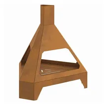 vidaXL - Feuerplatz Braun 50 X 43 X 52 Cm Witterungsbeständiger Stahl