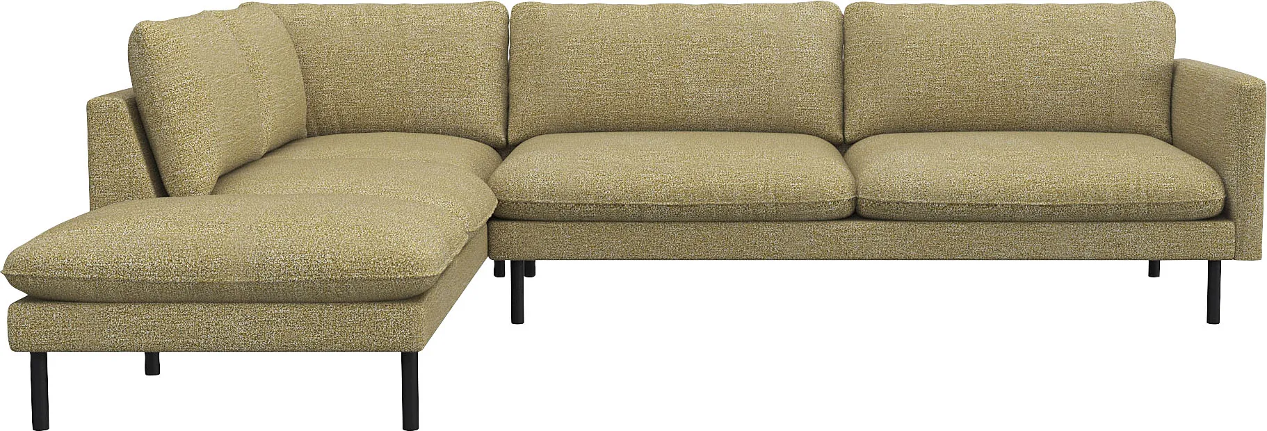 FLEXLUX Ecksofa »Bolzano«, Sitzaufbau mit Kaltschaum & Stahl-Wellen, loose Sitz -& Rückenkissen FLEXLUX Mustard Yellow