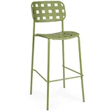 Bizzotto Barhocker Clover 4er-Set aus Metall, Grün, Stapelbar grün