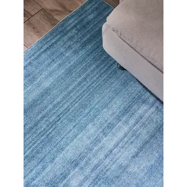 benuta pop Teppich Blau, 200x300 cm - Moderner Kurzflor-Teppich für Wohnzimmer