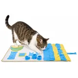 LIONTO Futterspielmatte 100x60 cm Gelb/Blau
