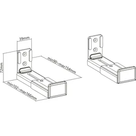 My Wall HZ 30 L Soundbar-Halterung Starr Schwarz