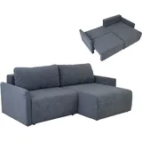 Roller Ecksofa - steel - Liegefunktion und Staukasten - 228x146 cm