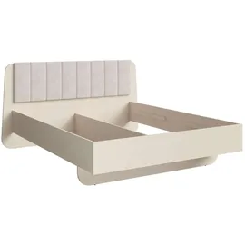 Home Affaire Polsterbett HOME AFFAIRE "CLAREI mit gepolstertes Kopfteil, in 2 Breiten 160 und 180 cm", beige (creme, creme), B:189,1cm H:100,5cm L:203,2cm, 100% Polyester, Betten, Polsterbett, Bettgestell ohne Bettkasten und Matratze, gemütlich und modern