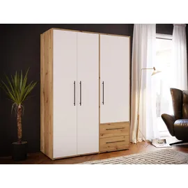 Forte Drehtürenschrank Mokkaris 144,4 x 200,1 x 58,8 cm Beige