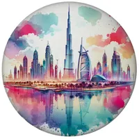 Speecheese Dubai Magnet mit Flaschenöffner rund Exklusiver Dubai Magnet