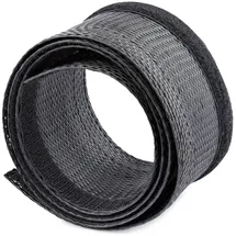 Startech StarTech.com 10ft (3m) Cable Management Sleeve, Trimmable Heavy Duty Cable Wrap, 1.2" (3cm) Dia. Polyester Mesh Computer Cable Manager/Protector/Concealer, Black Cord Organizer/Hider (WKSTNCMFLX)