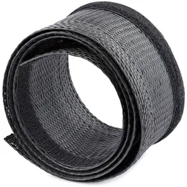 Startech StarTech.com 10ft (3m) Cable Management Sleeve, Trimmable Heavy Duty Cable Wrap, 1.2" (3cm) Dia. Polyester Mesh Computer Cable Manager/Protector/Concealer, Black Cord Organizer/Hider (WKSTNCMFLX)