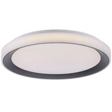 JUST LIGHT LED Deckenleuchte Disc LED-Deckenlampe schwarz/weiß, RGBW