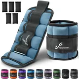 Sportneer Gewichtsmanschetten, Verstellbares Fußgelenkgewichte Set, Fuß-/Handgelenkgewicht Manschetten, 0,45kg-1,6kg (pro Knöchel)/0,9-3,2kg(pro Paar), EIN Paar