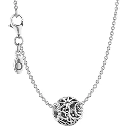 Pandora 51642 Damen-Halskette 925 Silber mit Charm Sonne, Mond & Sterne