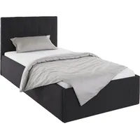 Westfalia Schlafkomfort Polsterbett, schwarz, B:110cm H:98cm L:210cm, Bezug Bett: