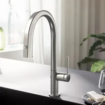 Hansgrohe Aqittura M91 FilterSystem 210, Ausziehauslauf, 1jet, sBox, Edelstahl