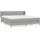 vidaXL Boxspringbett mit Matratze Hellgrau 160x200 cm Stoff