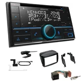 Kenwood 2-DIN Receiver Autoradio Bluetooth DAB+ für Opel Combo ab 2012 schwarz