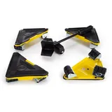 Toolland Transportroller-Set, 4 Rangierrollen, Möbelheber, Tragkraft bis zu 100 kg