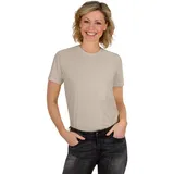 Trigema T-Shirt TRIGEMA Slim Fit T-Shirt aus DELUXE Baumwolle (1-tlg) beige