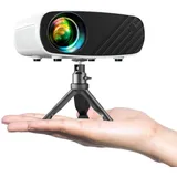 ELEPHAS Beamer Mini Beamer 4K Heimkino - Full HD 1080P 14000 Lux Mit Stativ und Transporttasche, Projektor Portable kompatibel mit Android/iOS/Windows/TV Stick/HDMI/USB