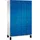 C+P Fächerschrank Cambio auf Füßen, 16 Fächer, H1980xB1200xT525mm Front Enzianblau Korpus Lichtgrau