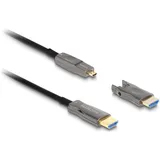 DeLock HDMI-Kabel 86006 HDMI-Micro-D Stecker/HDMI-A Stecker 15 m Schwarz/Grau