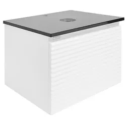 SAT Badezimmerschrank unter dem Waschbecken Evolution 58x30x44,8 cm Weiß Matt SATEVO60WMTK
