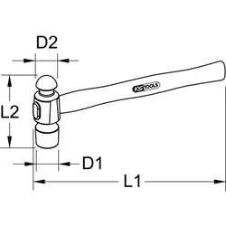 Schlosserhammer, englische Form, 900 g