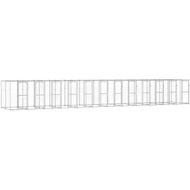 vidaXL Outdoor-Hundezwinger Verzinkter Stahl 29,04 m2 vidaXL